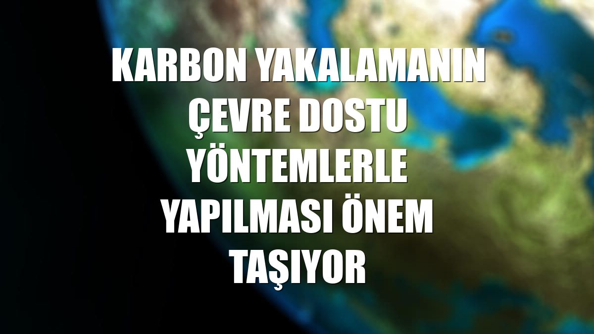 Karbon yakalamanın çevre dostu yöntemlerle yapılması önem taşıyor