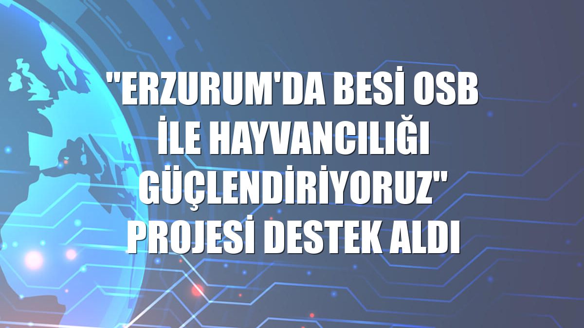 "Erzurum'da Besi OSB ile Hayvancılığı Güçlendiriyoruz" projesi destek aldı