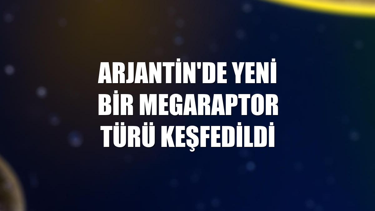 Arjantin'de yeni bir megaraptor türü keşfedildi