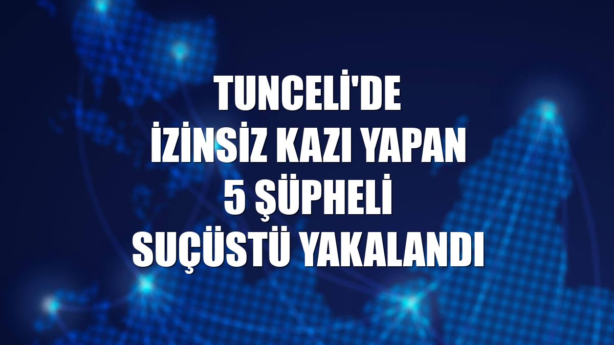 Tunceli'de izinsiz kazı yapan 5 şüpheli suçüstü yakalandı