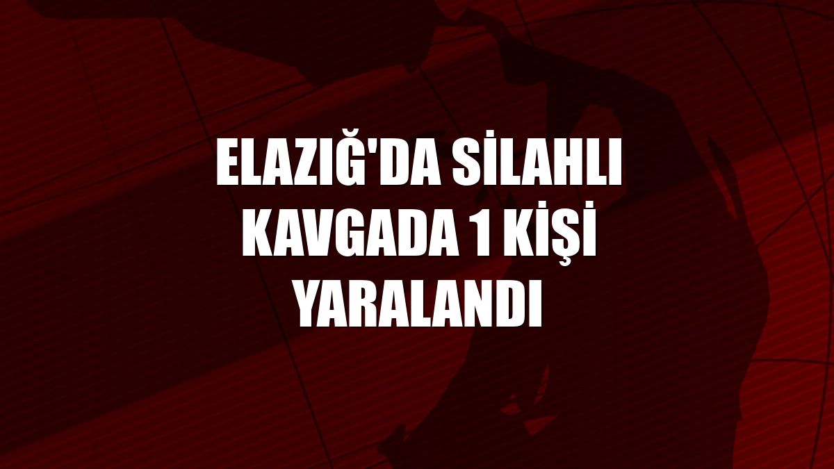 Elazığ'da silahlı kavgada 1 kişi yaralandı