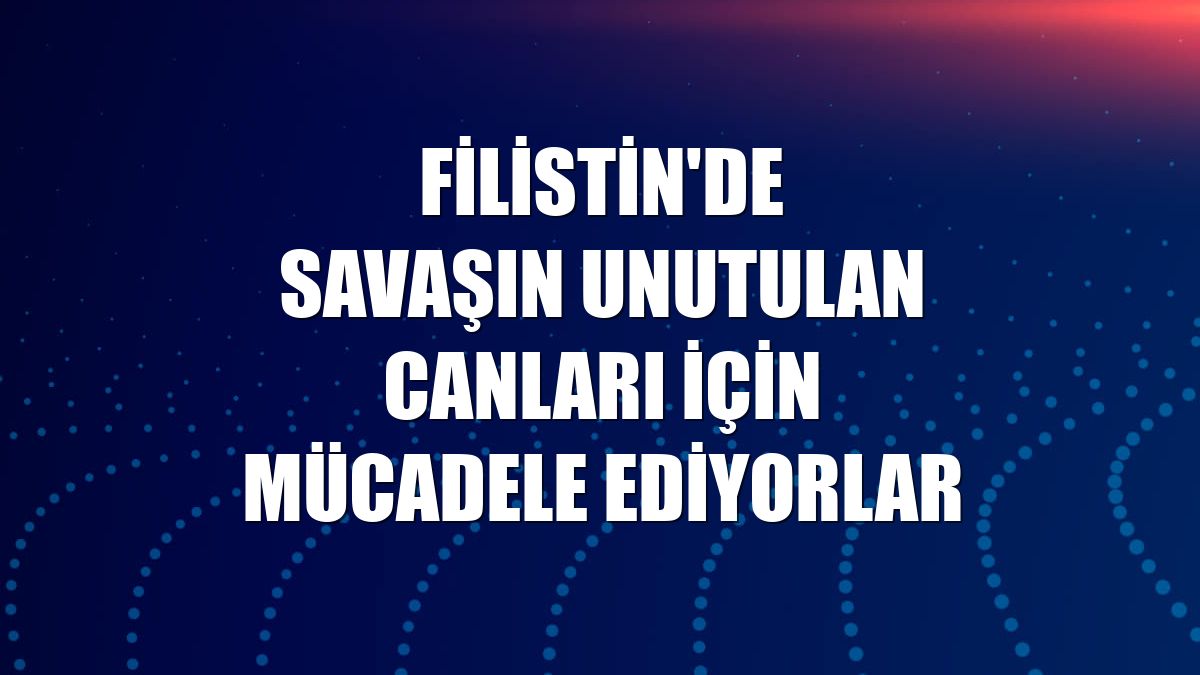 Filistin'de savaşın unutulan canları için mücadele ediyorlar