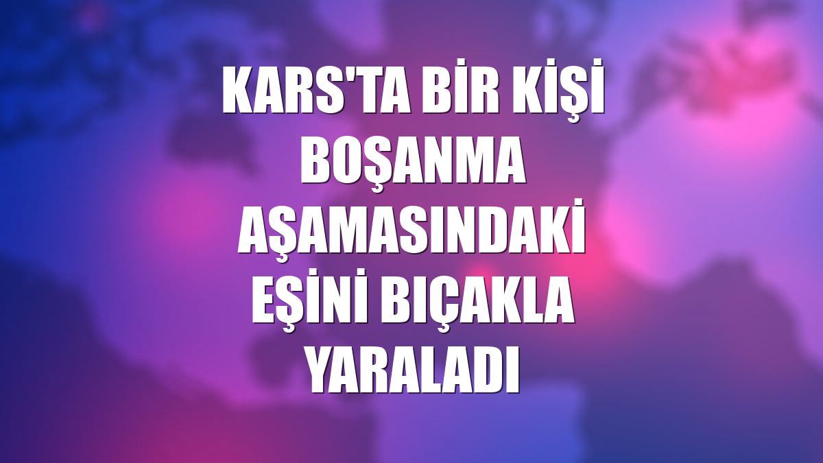 Kars'ta bir kişi boşanma aşamasındaki eşini bıçakla yaraladı
