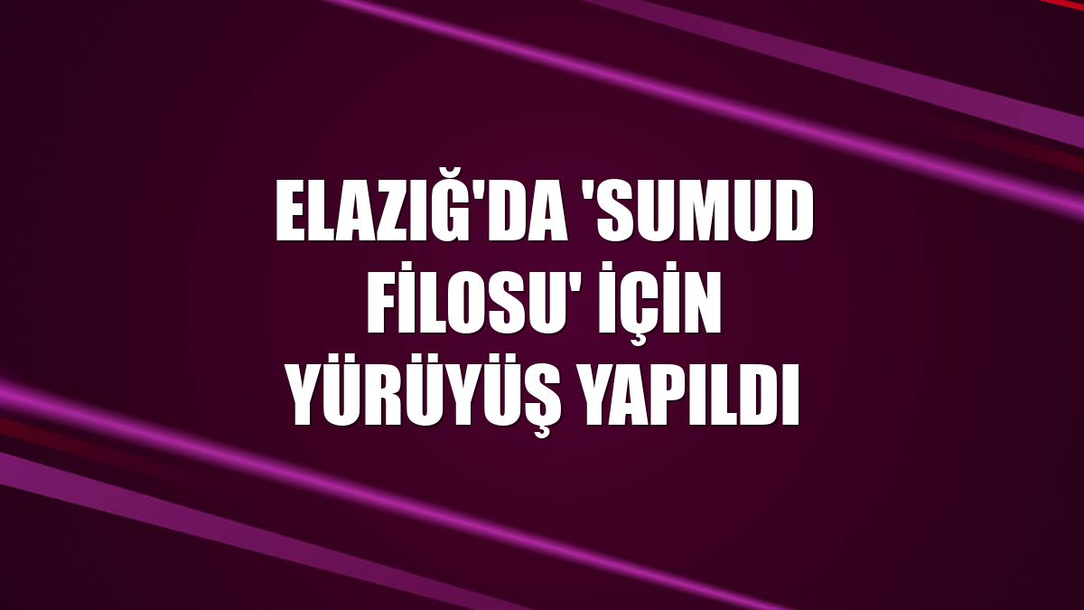 Elazığ'da 'Sumud Filosu' için yürüyüş yapıldı