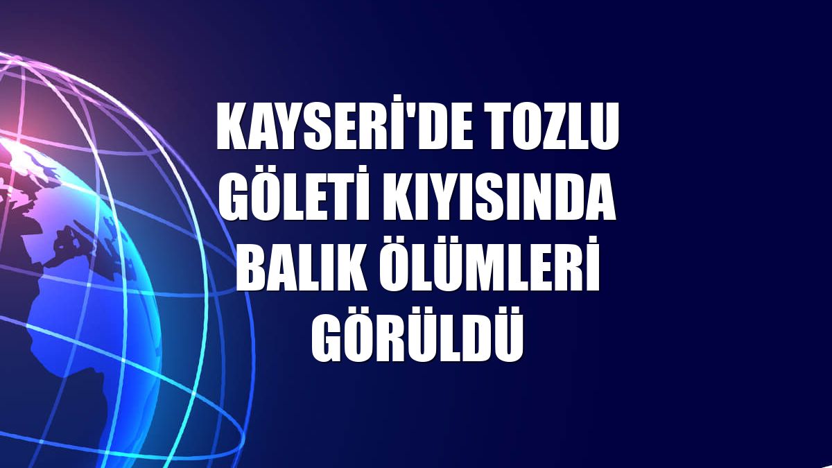 Kayseri'de Tozlu Göleti kıyısında balık ölümleri görüldü