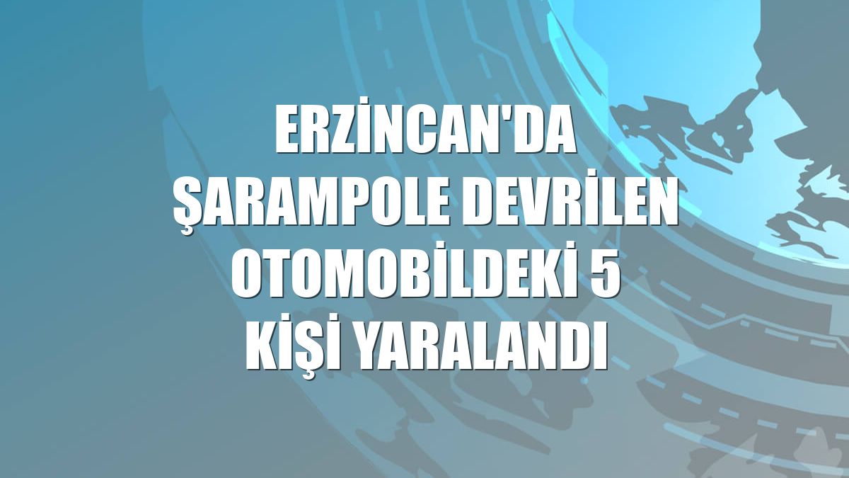 Erzincan'da şarampole devrilen otomobildeki 5 kişi yaralandı