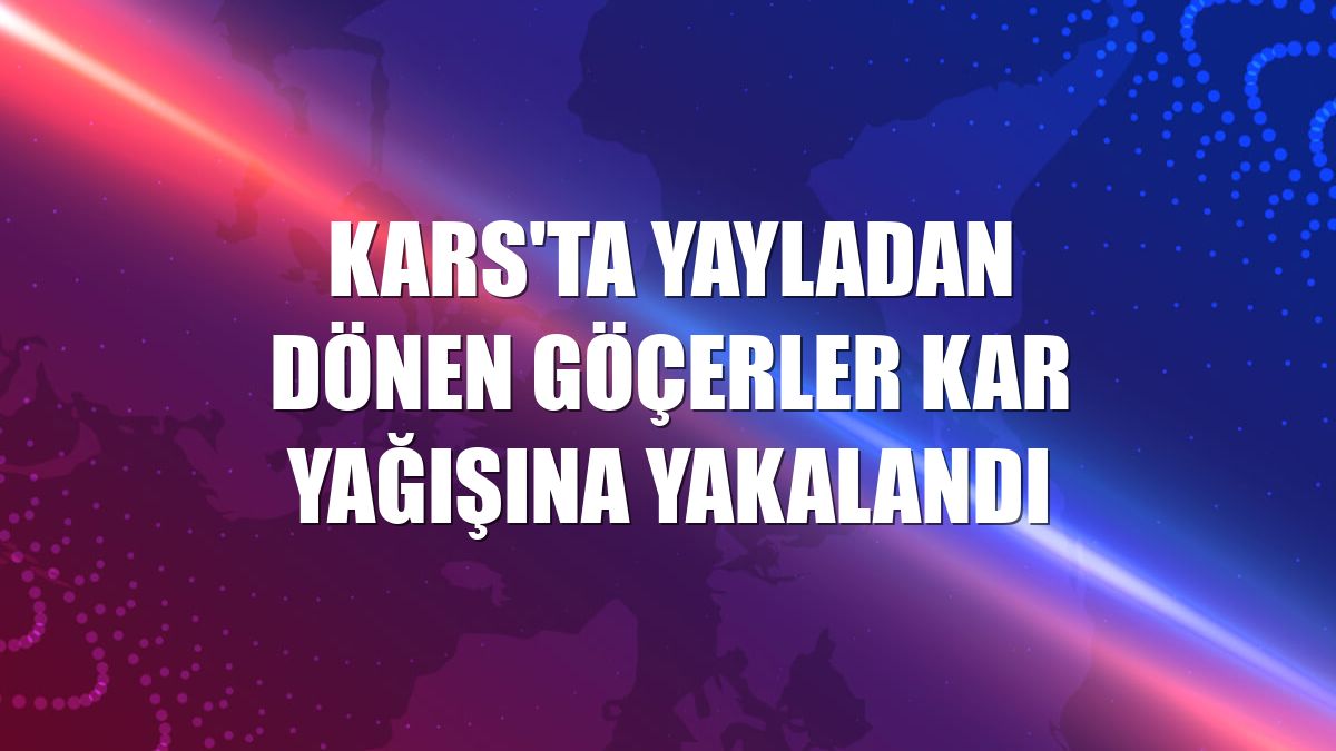 Kars'ta yayladan dönen göçerler kar yağışına yakalandı