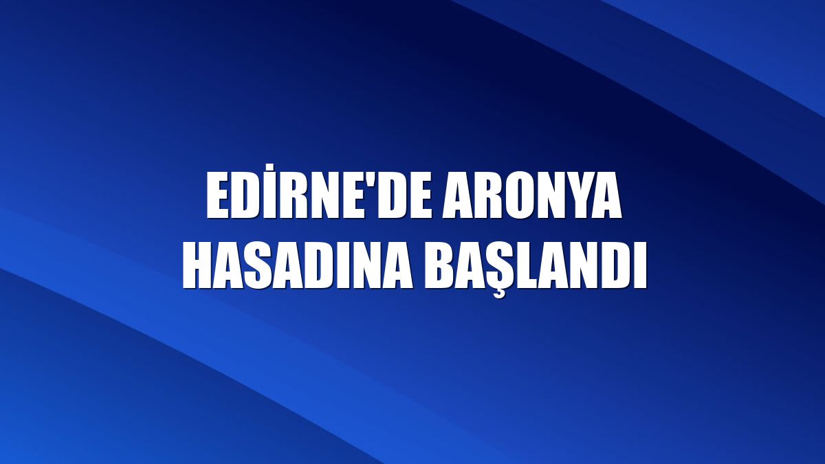 Edirne'de aronya hasadına başlandı