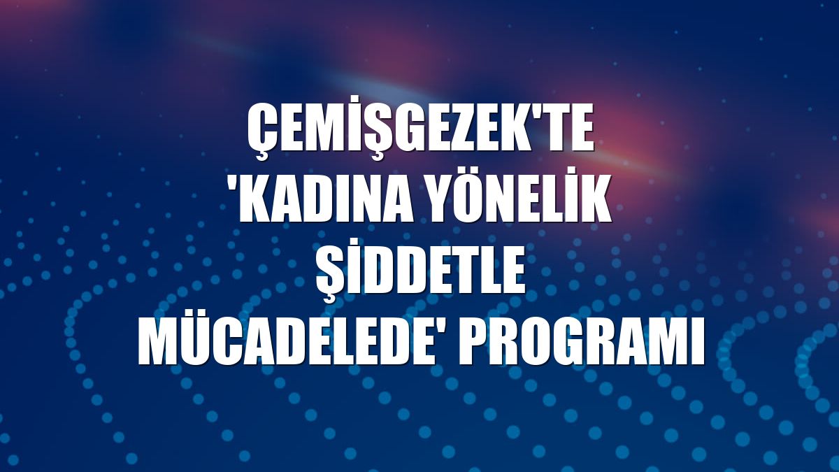 Çemişgezek'te 'Kadına Yönelik Şiddetle Mücadelede' programı
