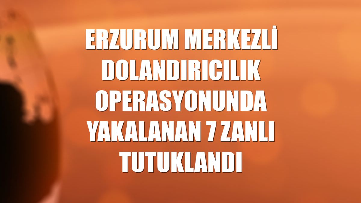 Erzurum merkezli dolandırıcılık operasyonunda yakalanan 7 zanlı tutuklandı
