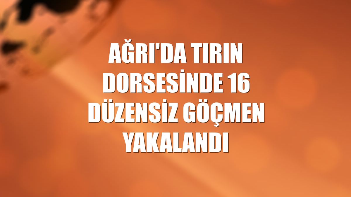 Ağrı'da tırın dorsesinde 16 düzensiz göçmen yakalandı