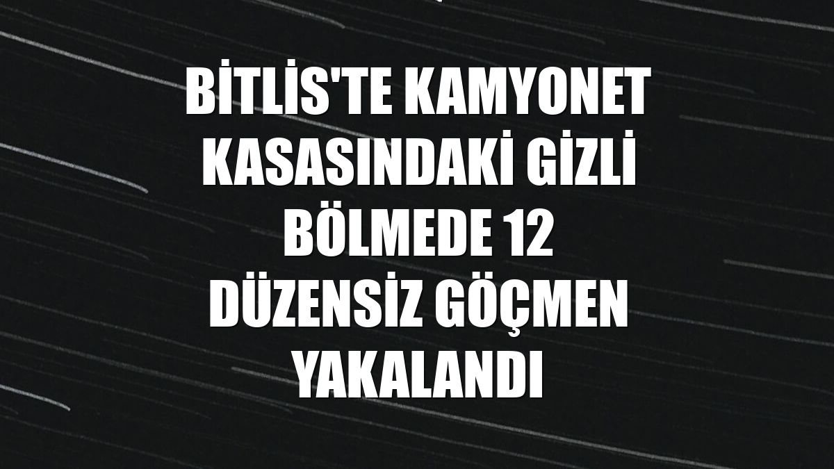 Bitlis'te kamyonet kasasındaki gizli bölmede 12 düzensiz göçmen yakalandı