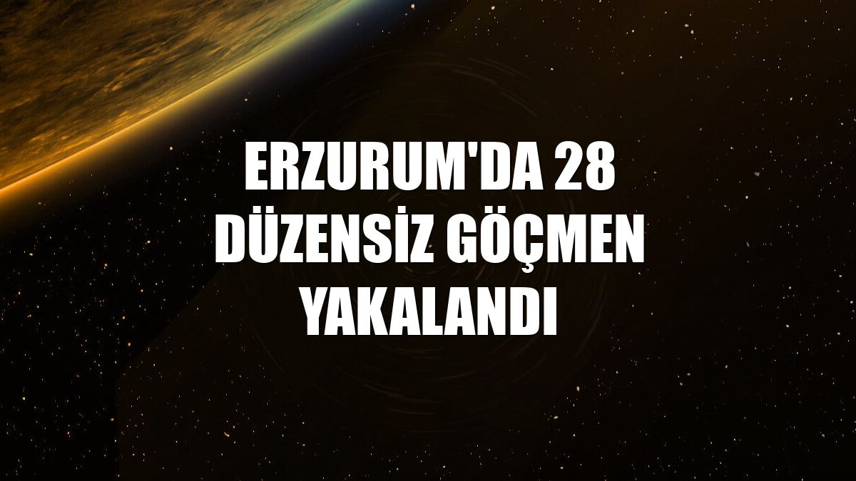 Erzurum'da 28 düzensiz göçmen yakalandı