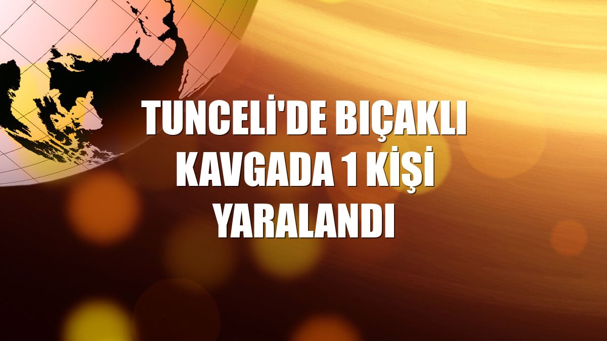 Tunceli'de bıçaklı kavgada 1 kişi yaralandı