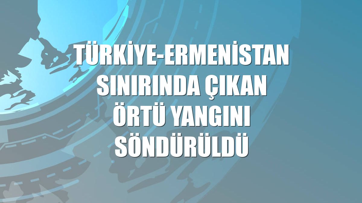 Türkiye-Ermenistan sınırında çıkan örtü yangını söndürüldü