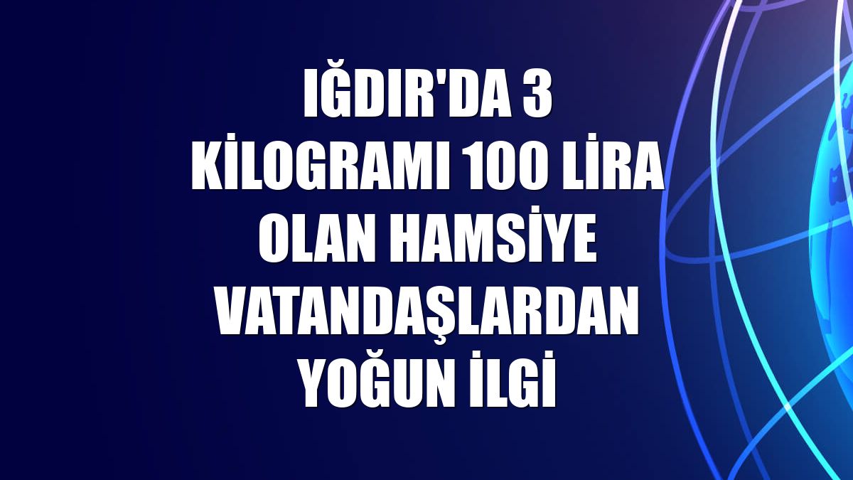 Iğdır'da 3 kilogramı 100 lira olan hamsiye vatandaşlardan yoğun ilgi