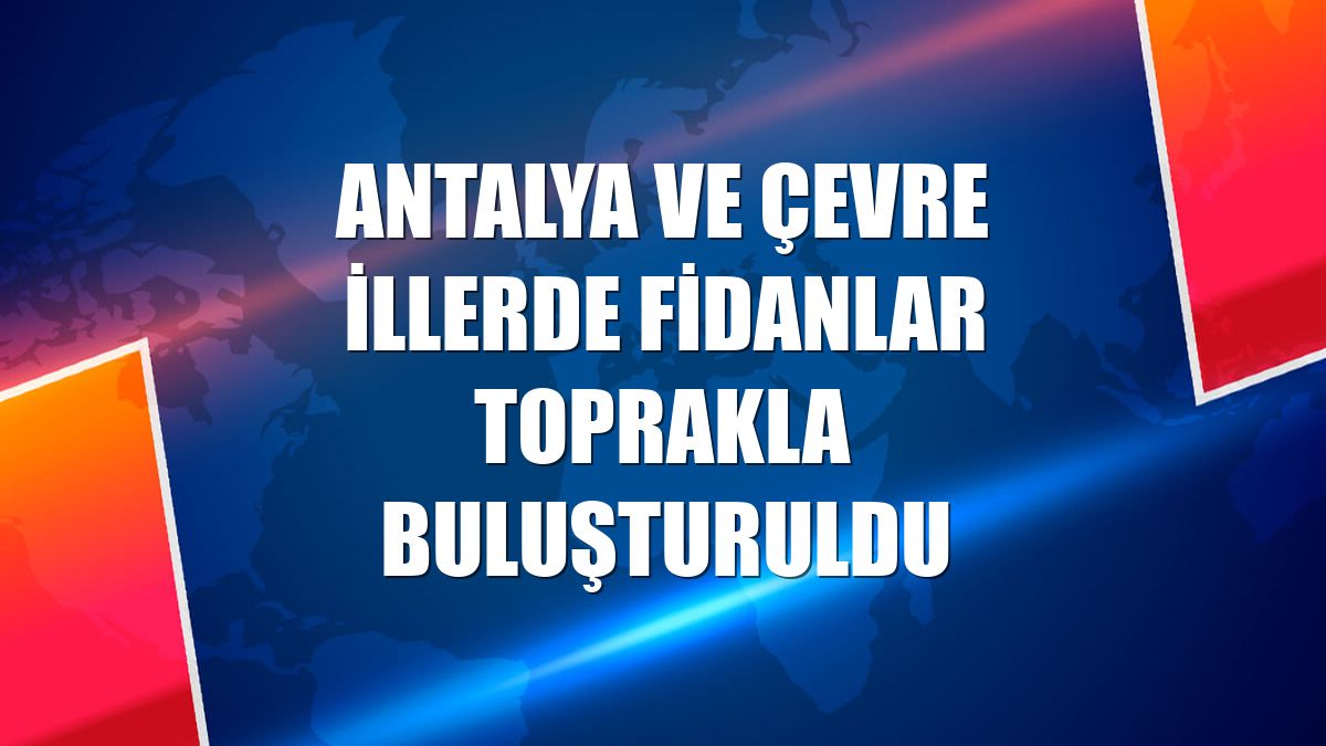 Antalya ve çevre illerde fidanlar toprakla buluşturuldu