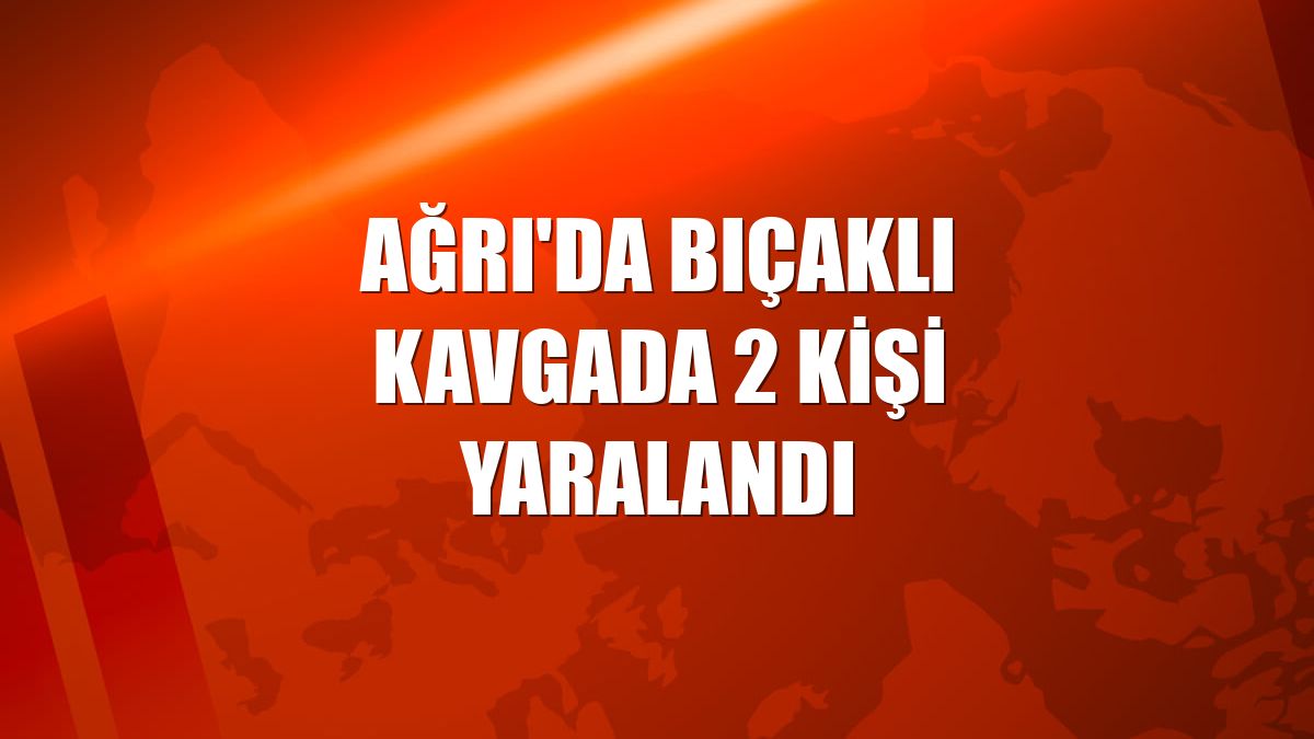 Ağrı'da bıçaklı kavgada 2 kişi yaralandı