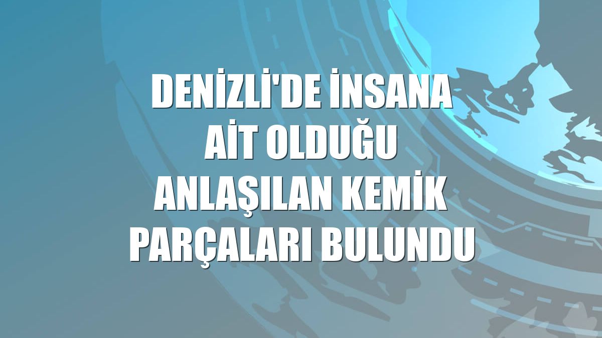 Denizli'de insana ait olduğu anlaşılan kemik parçaları bulundu