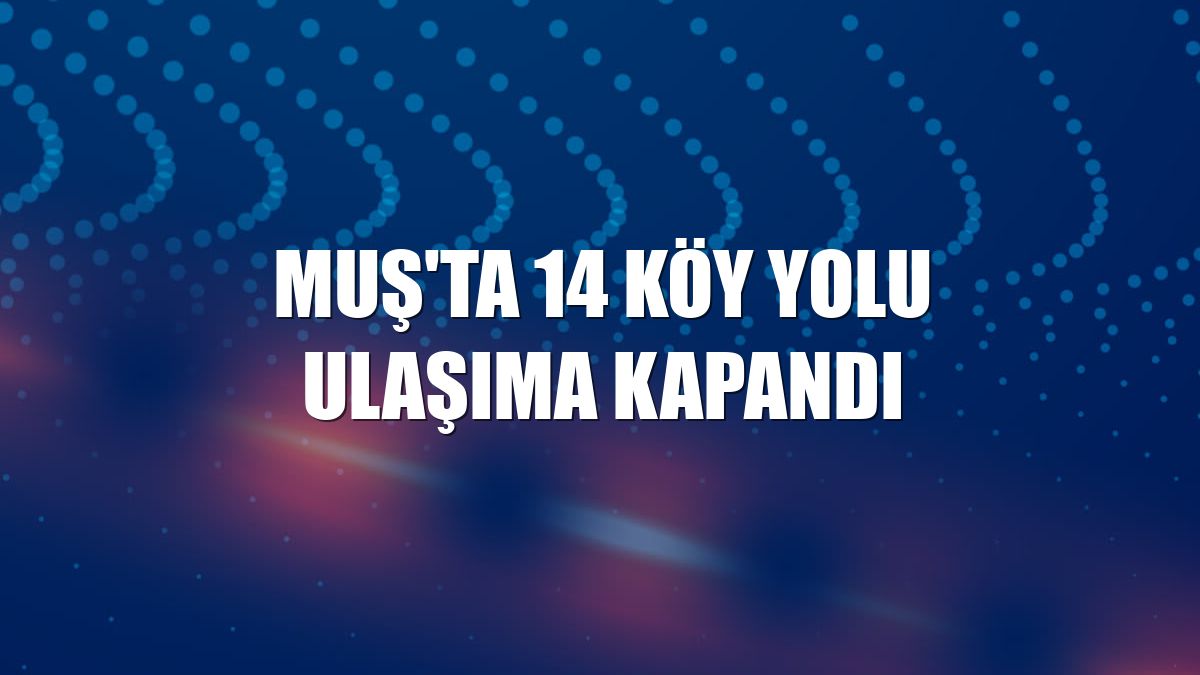 Muş'ta 14 köy yolu ulaşıma kapandı