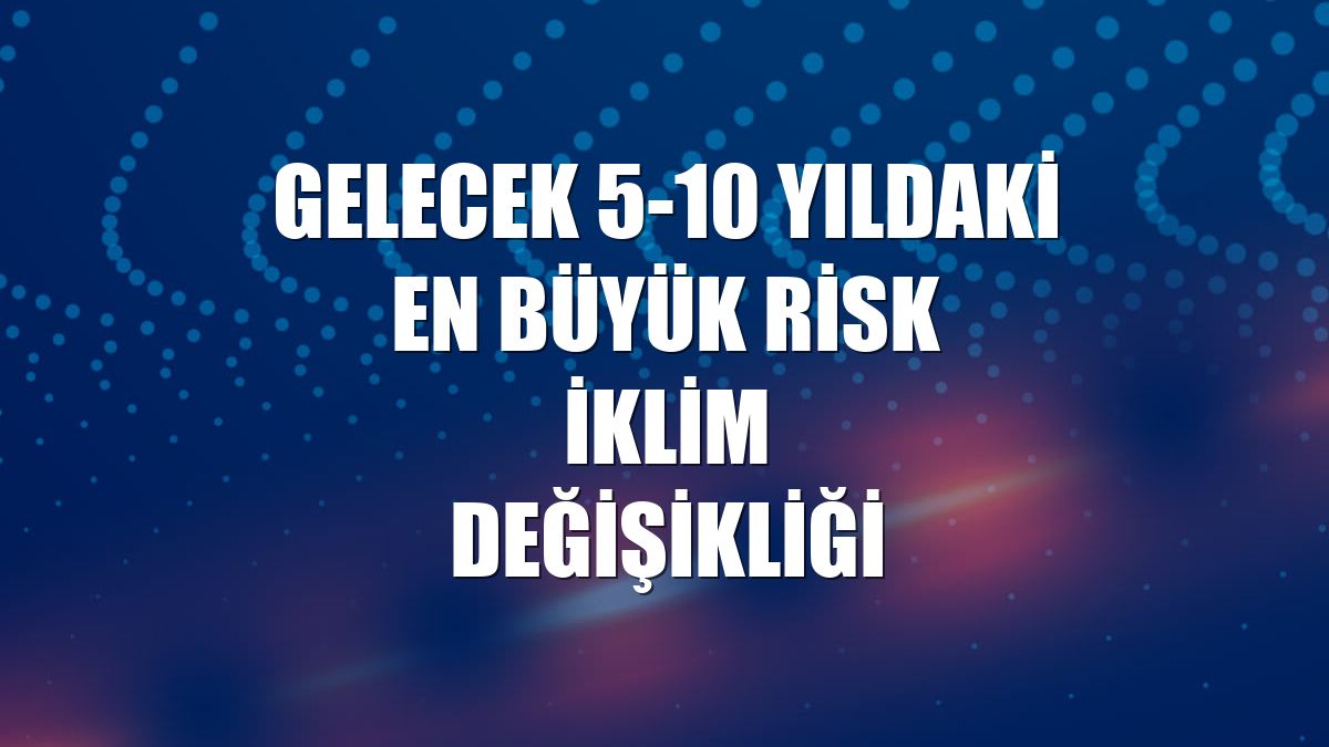 Gelecek 5-10 yıldaki en büyük risk iklim değişikliği