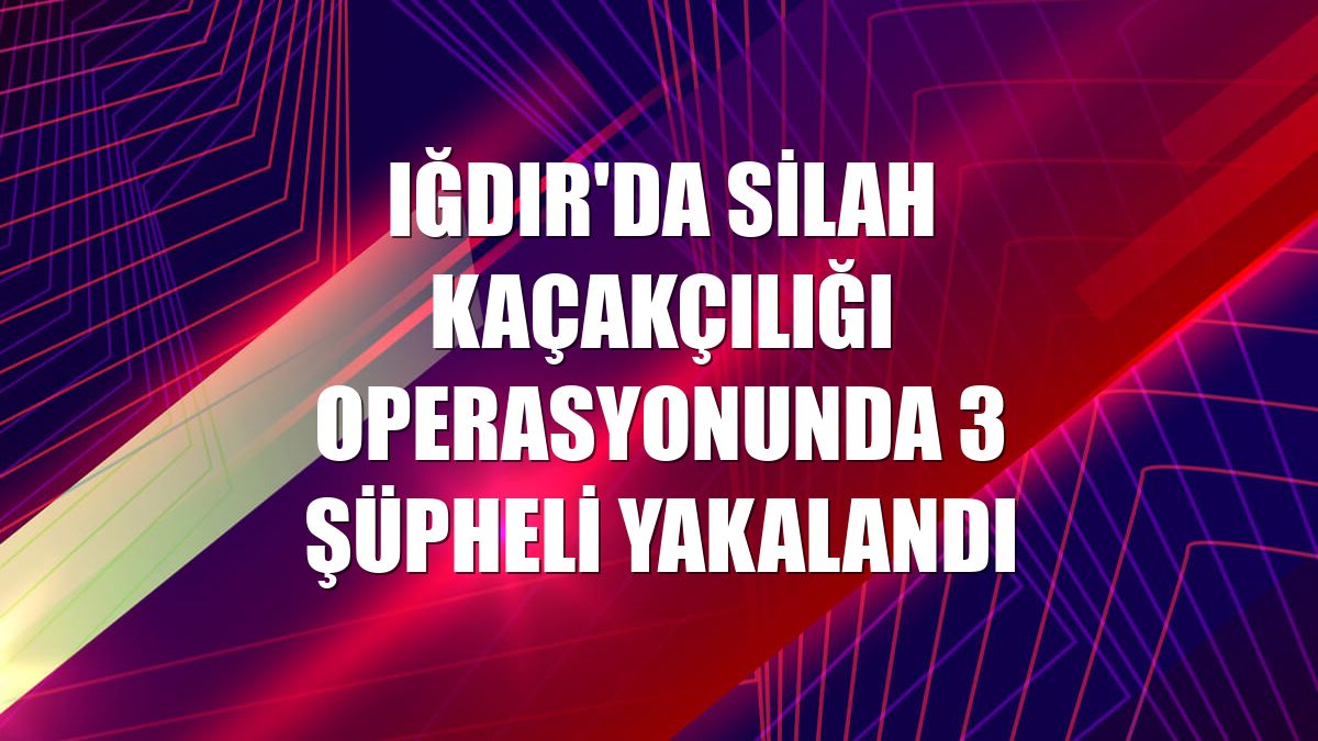 Iğdır'da silah kaçakçılığı operasyonunda 3 şüpheli yakalandı