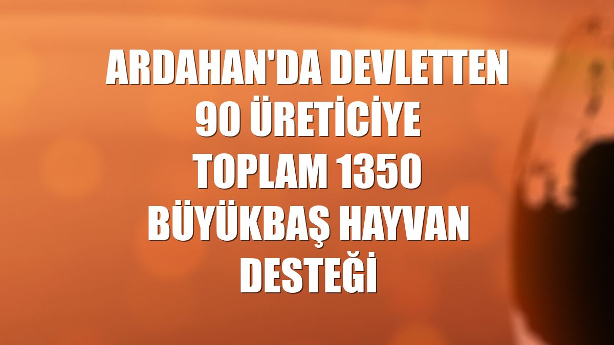 Ardahan'da devletten 90 üreticiye toplam 1350 büyükbaş hayvan desteği