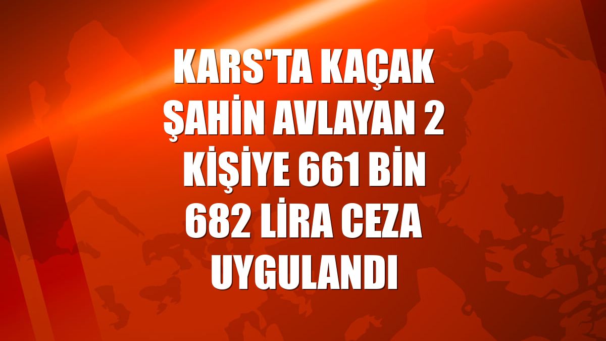Kars'ta kaçak şahin avlayan 2 kişiye 661 bin 682 lira ceza uygulandı