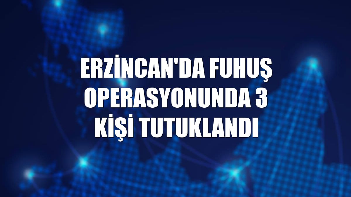 Erzincan'da fuhuş operasyonunda 3 kişi tutuklandı