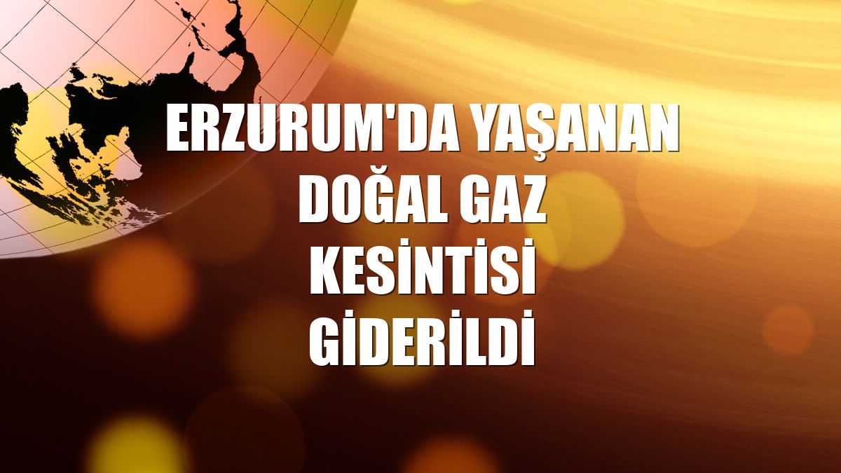 Erzurum'da yaşanan doğal gaz kesintisi giderildi