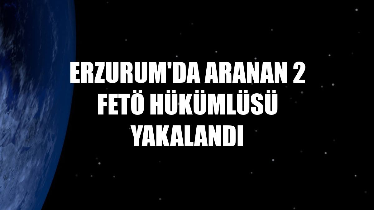 Erzurum'da aranan 2 FETÖ hükümlüsü yakalandı