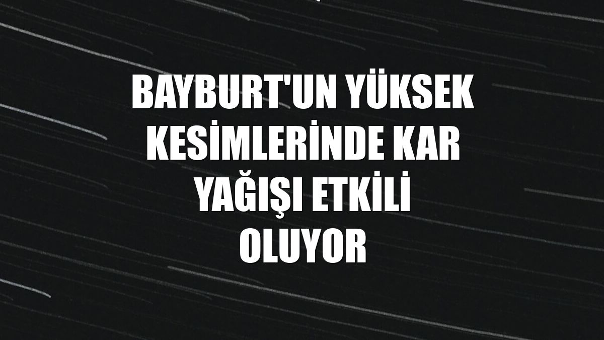 Bayburt'un yüksek kesimlerinde kar yağışı etkili oluyor