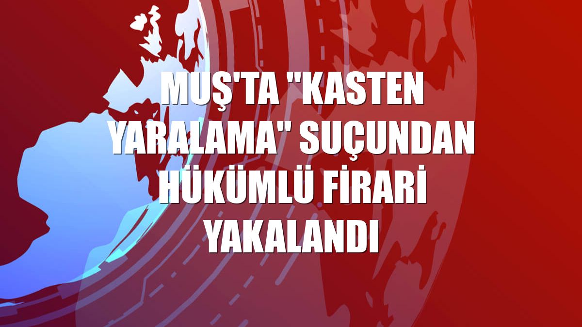 Muş'ta "kasten yaralama" suçundan hükümlü firari yakalandı