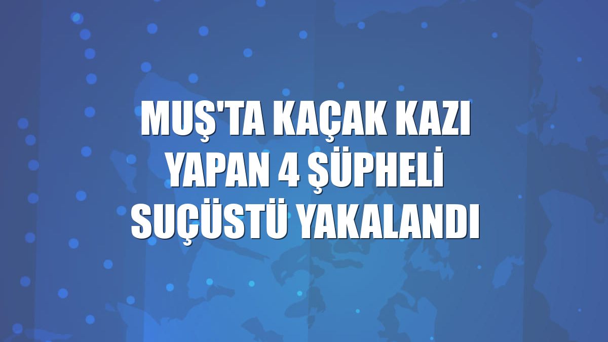 Muş'ta kaçak kazı yapan 4 şüpheli suçüstü yakalandı