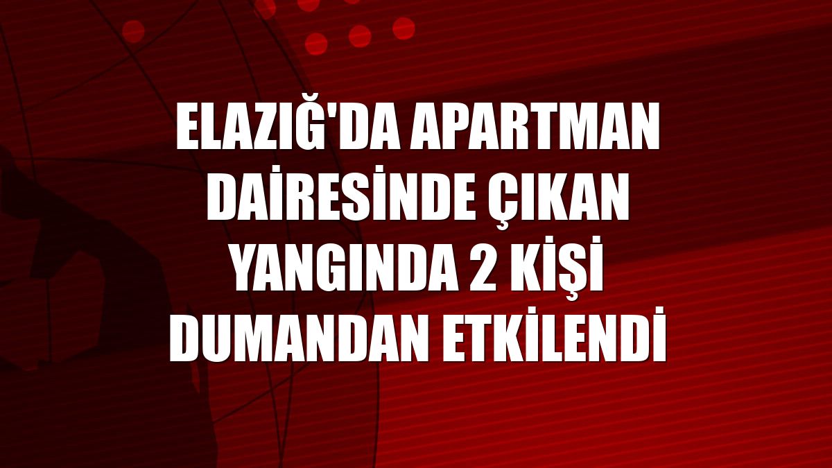 Elazığ'da apartman dairesinde çıkan yangında 2 kişi dumandan etkilendi