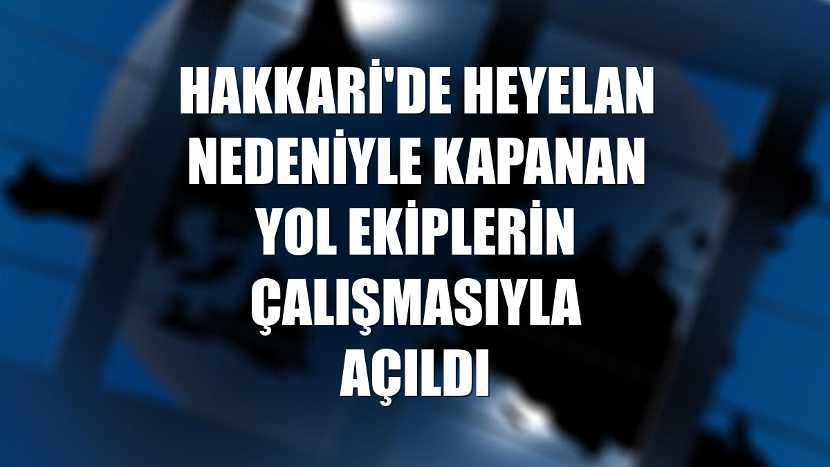 Hakkari'de heyelan nedeniyle kapanan yol ekiplerin çalışmasıyla açıldı