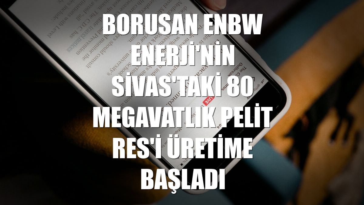 Borusan EnBW Enerji'nin Sivas'taki 80 megavatlık Pelit RES'i üretime başladı