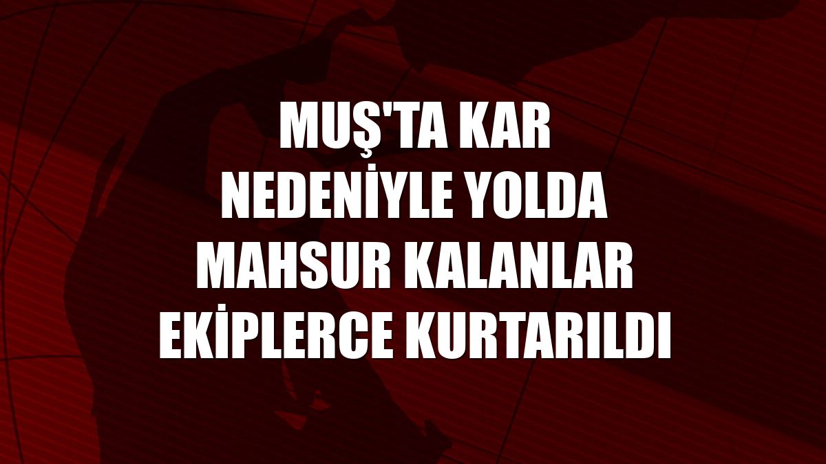 Muş'ta kar nedeniyle yolda mahsur kalanlar ekiplerce kurtarıldı
