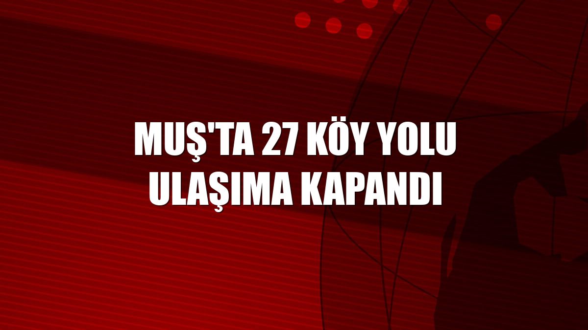 Muş'ta 27 köy yolu ulaşıma kapandı