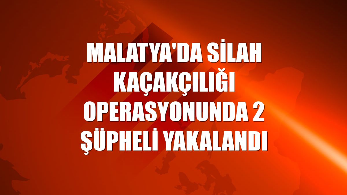 Malatya'da silah kaçakçılığı operasyonunda 2 şüpheli yakalandı