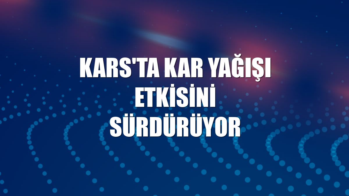 Kars'ta kar yağışı etkisini sürdürüyor