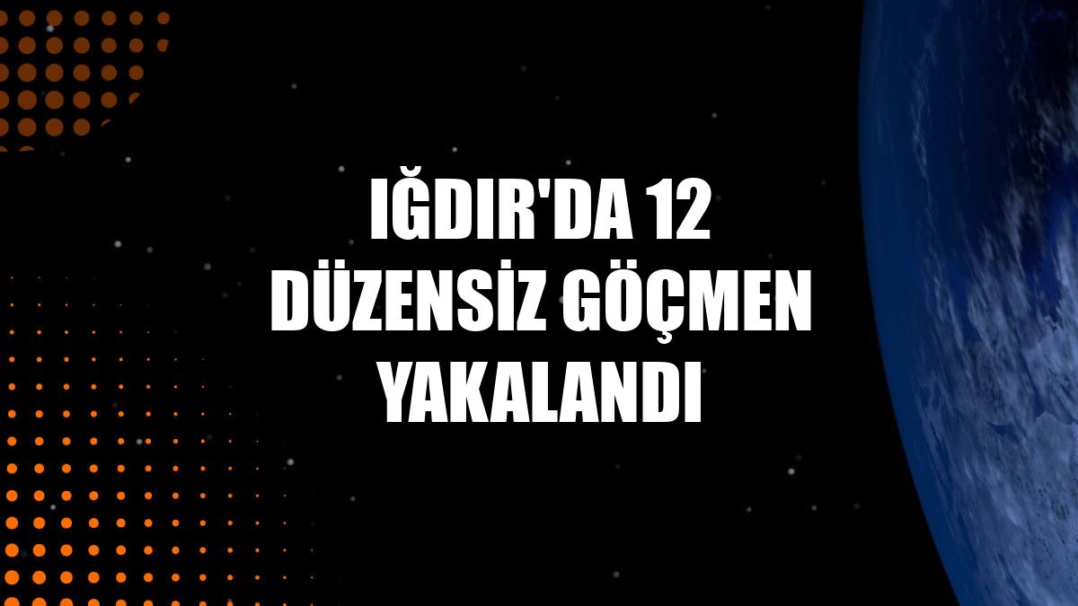 Iğdır'da 12 düzensiz göçmen yakalandı