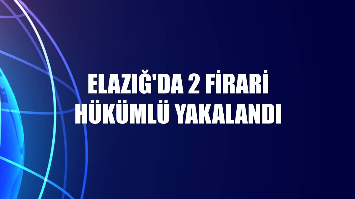 Elazığ'da 2 firari hükümlü yakalandı