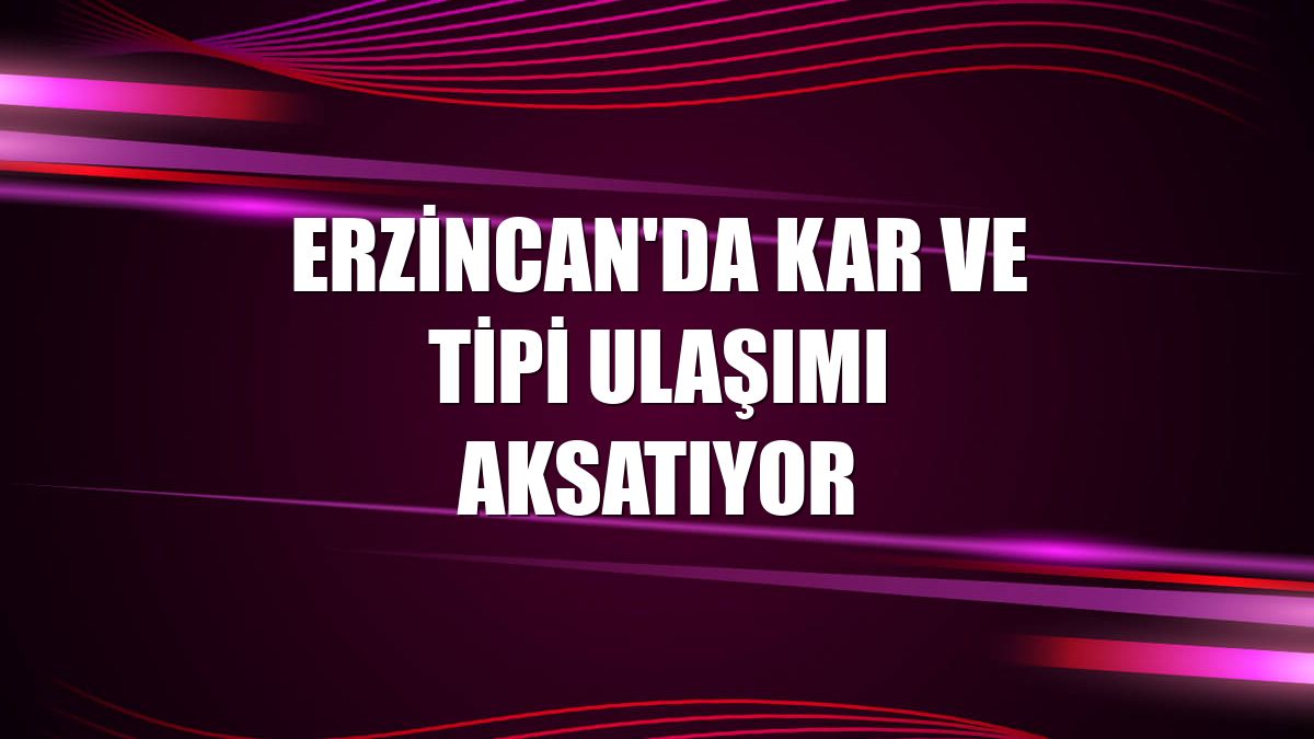 Erzincan'da kar ve tipi ulaşımı aksatıyor