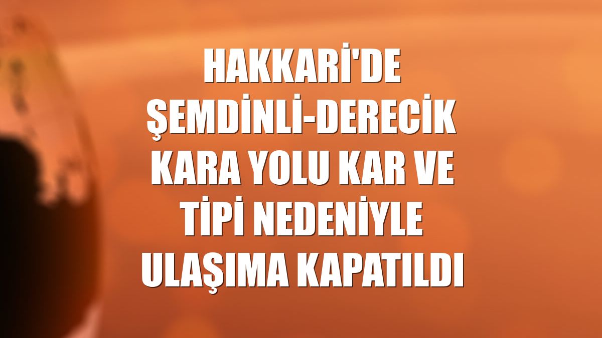 Hakkari'de Şemdinli-Derecik kara yolu kar ve tipi nedeniyle ulaşıma kapatıldı