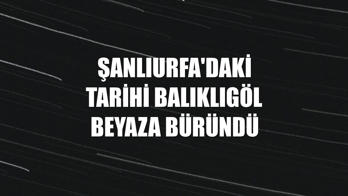 Şanlıurfa'daki tarihi Balıklıgöl beyaza büründü
