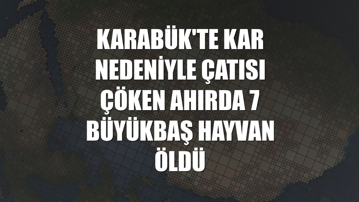Karabük'te kar nedeniyle çatısı çöken ahırda 7 büyükbaş hayvan öldü