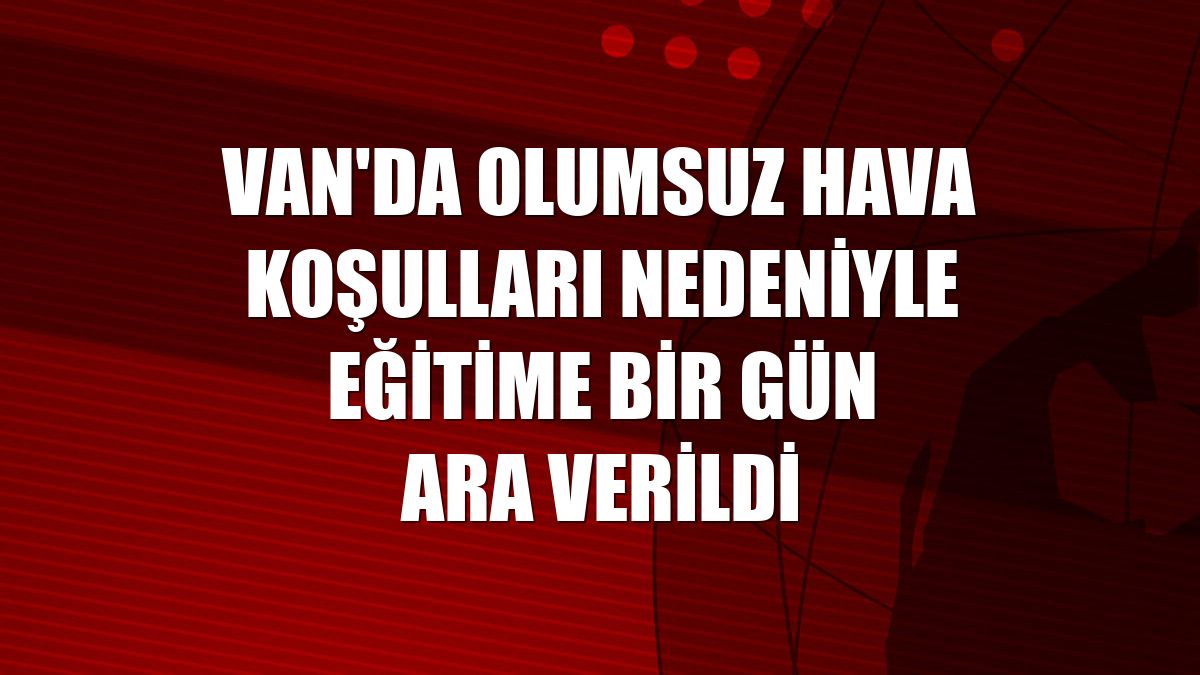 Van'da olumsuz hava koşulları nedeniyle eğitime bir gün ara verildi