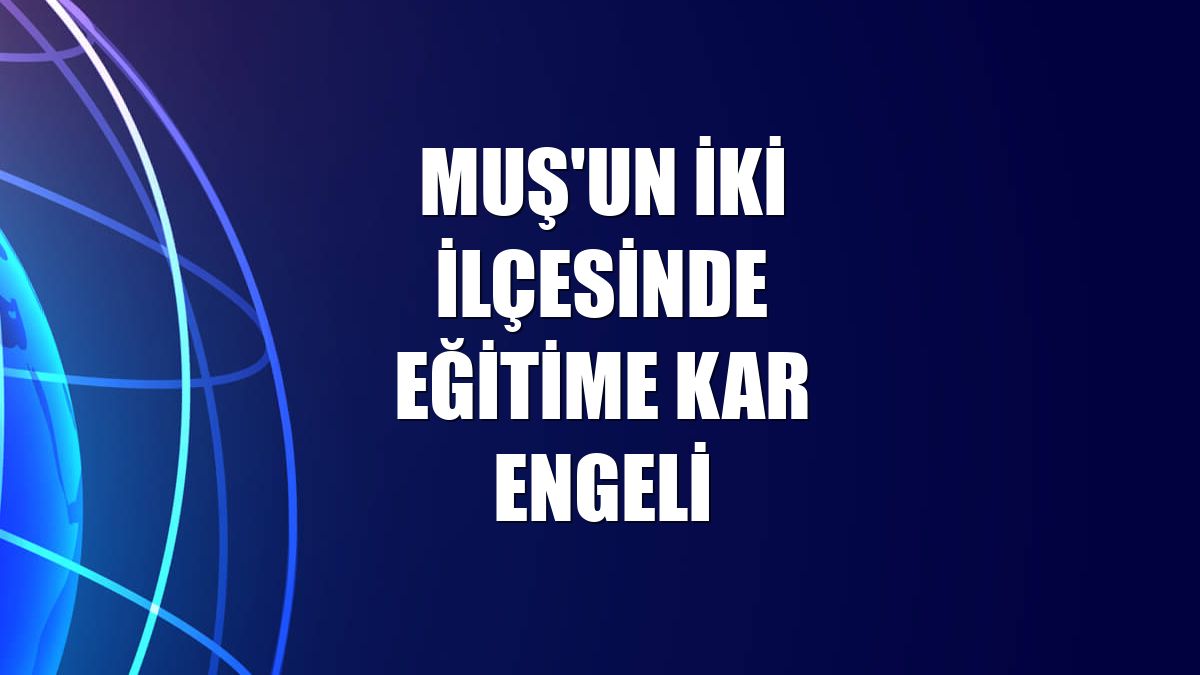 Muş'un iki ilçesinde eğitime kar engeli