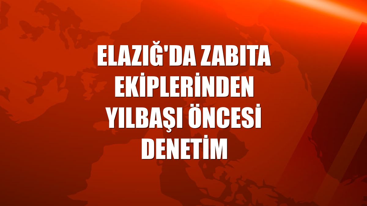 Elazığ'da zabıta ekiplerinden yılbaşı öncesi denetim